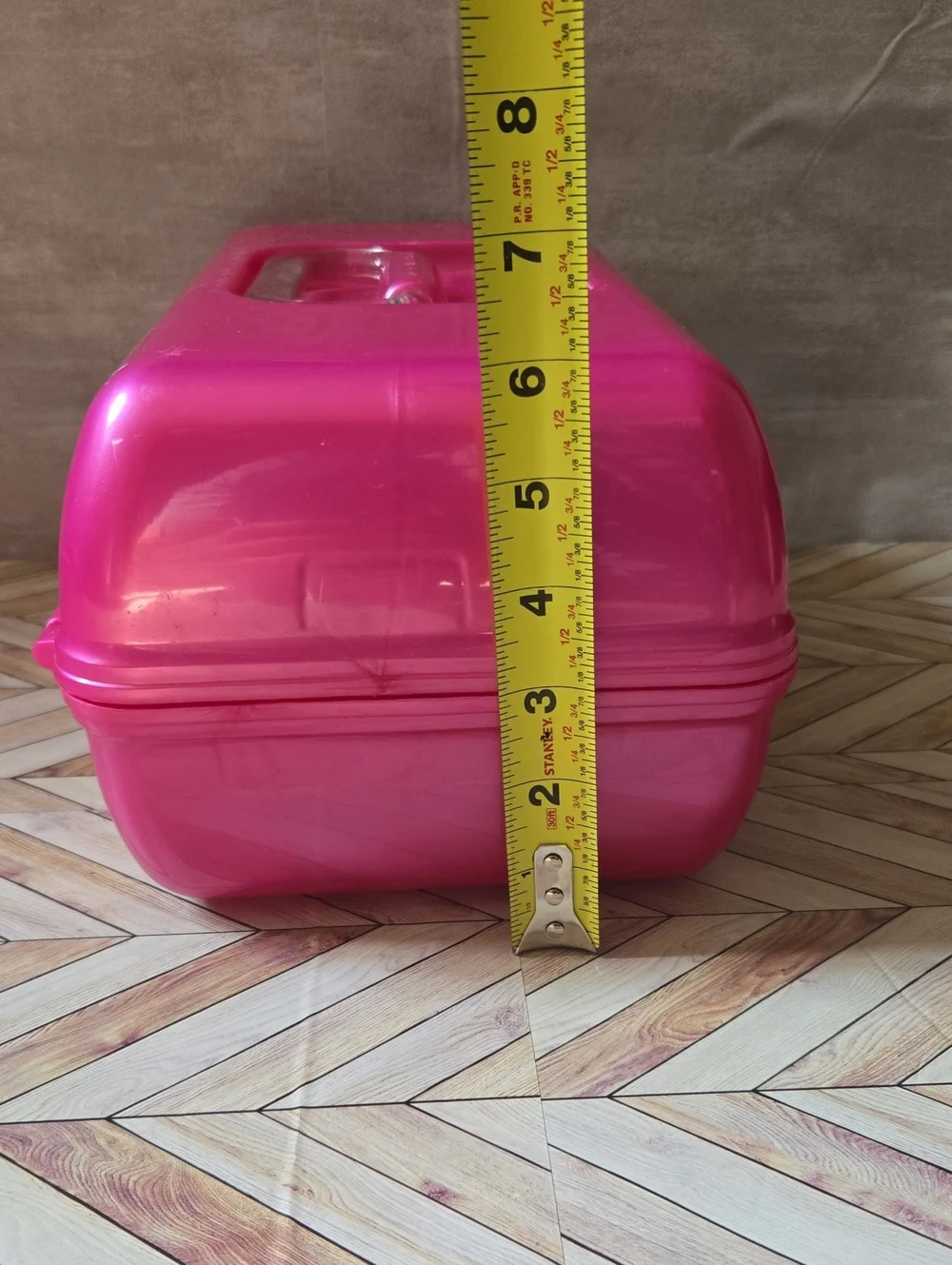 Vintage Y2K Caboodles Hot Pink Makeup Organizer Train Case Beauty Box
